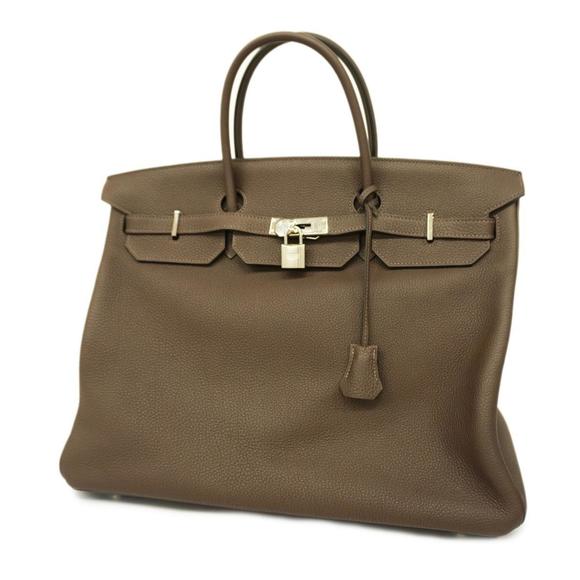 HERMES Handbags - Hermes Handbag Birkin 40 Y Engraved Togo Chocolat Ladies